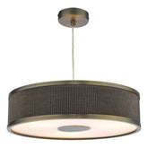 Alvaro 3 Light Single Pendant Antique Bronze Brown Shade